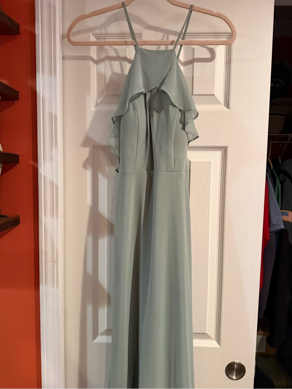 Birdy Grey Sage Green Ruffle Maxi Dress